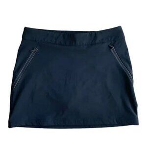 Columbia Pull-On Savanna Hill Skort Zip Front Pockets Black (Size L)
